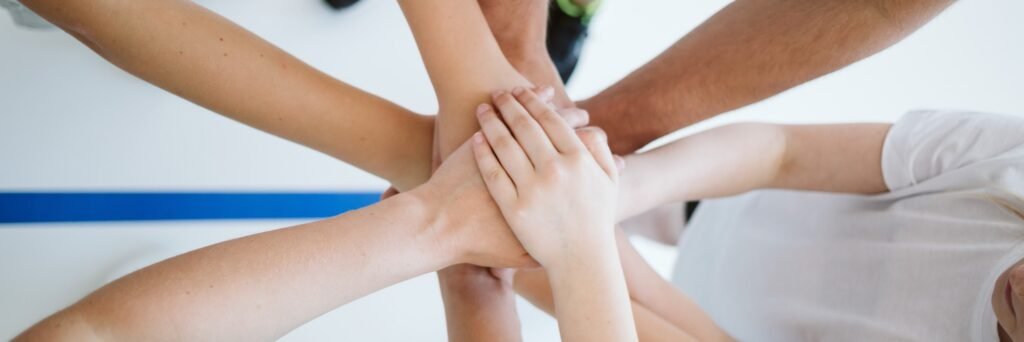 Group of kids as a team